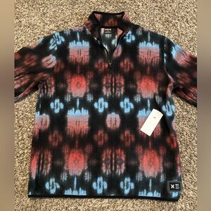 Brand New Hurley Men's Mesa Windchill 1/4 Zip Fleece Jacket Size Large MSRP $65